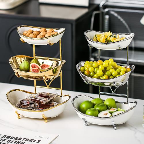 Metal & Porcelain Dried Fruit Plate durable & detachable PC