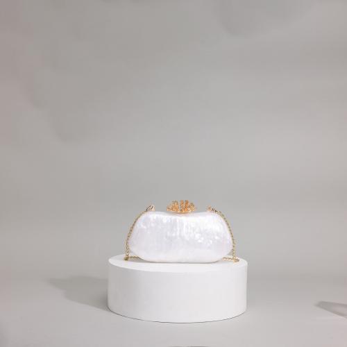 Acrylic Clutch Bag with chain & portable Solid PC