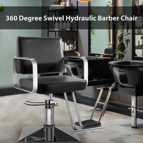 Metal & Sponge & PU Leather 360degree rotation & easy cleaning Salon Chair adjustable Solid PC