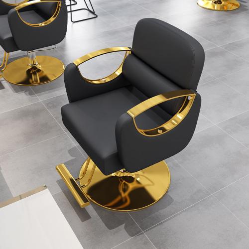 Metal & Sponge & PU Leather 360degree rotation & Soft & easy cleaning Salon Chair durable & adjustable Solid PC