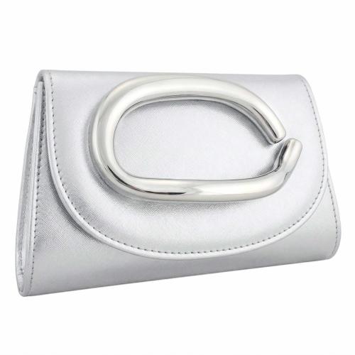 Polyester Evening Party Clutch Bag portable Solid gold PC