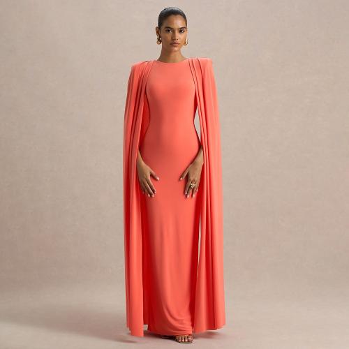 Milk Fiber Slim & long style One-piece Dress back split knitted Solid PC