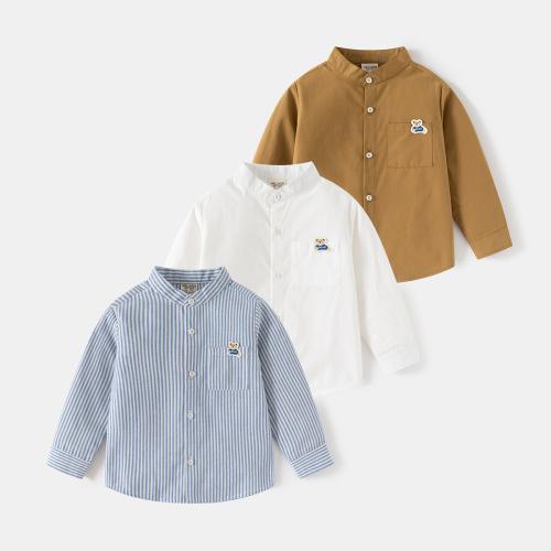 Cotton Boy Shirt printed striped PC