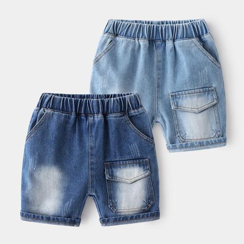 Denim Boy Capri Pants & with pocket Solid PC