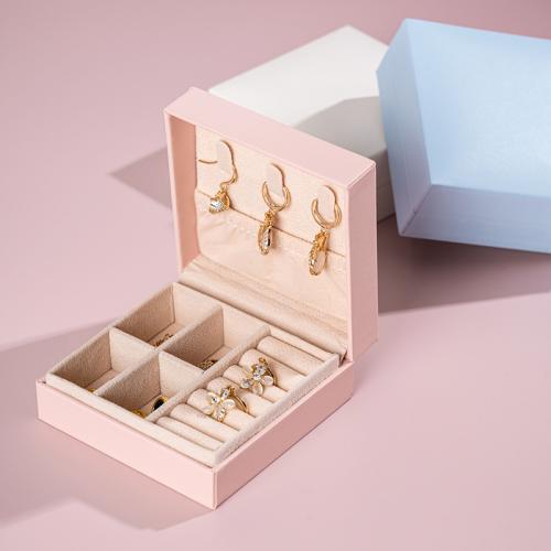 Cuero de la PU Estuche de almacenamiento de joyas, más colores para elegir,  trozo