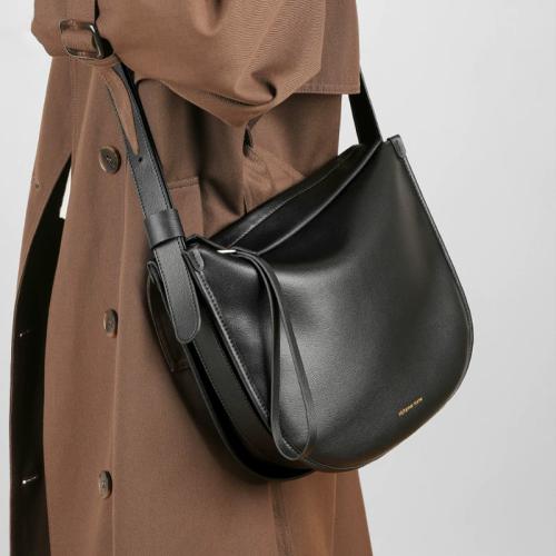 Cowhide Crossbody Bag large capacity & soft surface Solid PC