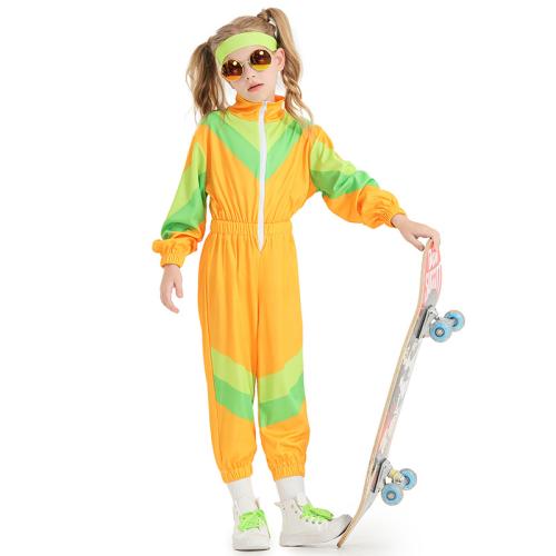 Polyester Ensemble de vêtements de fille Jaune Ensemble