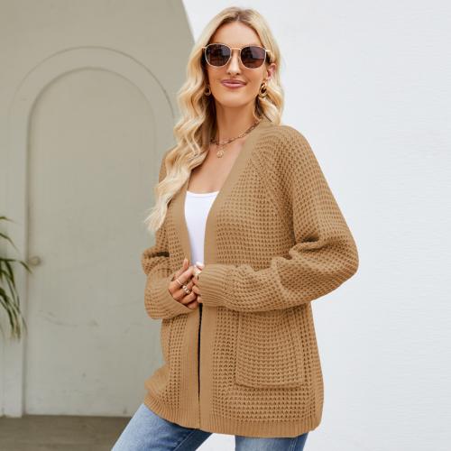 Acryl Frauen Strickjacke, Gestrickte, Solide, mehr Farben zur Auswahl, Stück