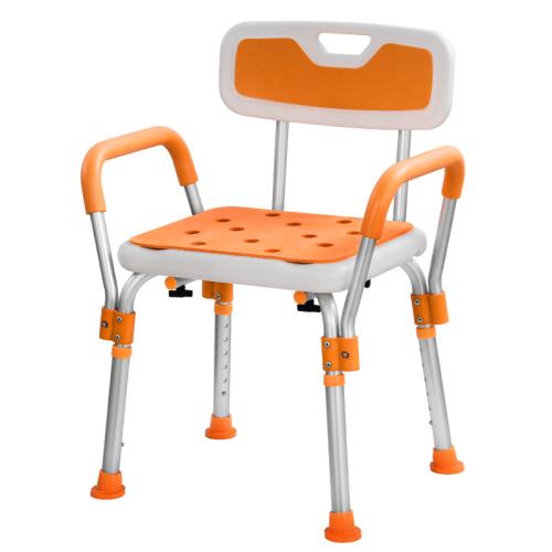 Aluminium Alloy adjustable Bathing Chair anti-skidding orange PC