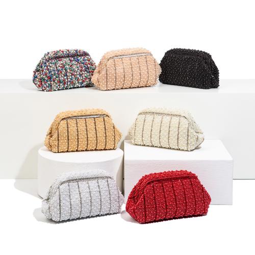 Acrylic Clutch Bag with chain & soft surface & with rhinestone Polyester PC