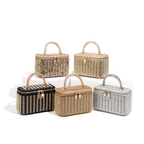Acrylic Box Bag Clutch Bag with chain & with rhinestone Polyester PC