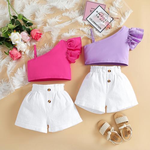 Coton Ensemble de vêtements de fille Pantalon & Retour au début Patchwork Autres plus de couleurs pour le choix Ensemble