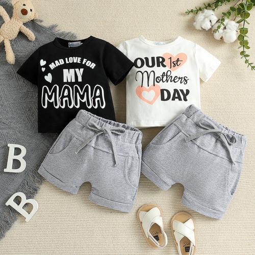 Coton Ensemble de vêtements de fille Pantalon & Retour au début Imprimé Autres plus de couleurs pour le choix Ensemble