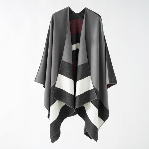 Acrylic & Polyester Unisex Scarf can be use as shawl & irregular & thermal printed striped PC