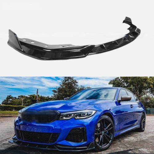 GT Style Gloss Black Front Bumper Lip Kit For 2019-22 BMW G20 M340i 330i M Sport
