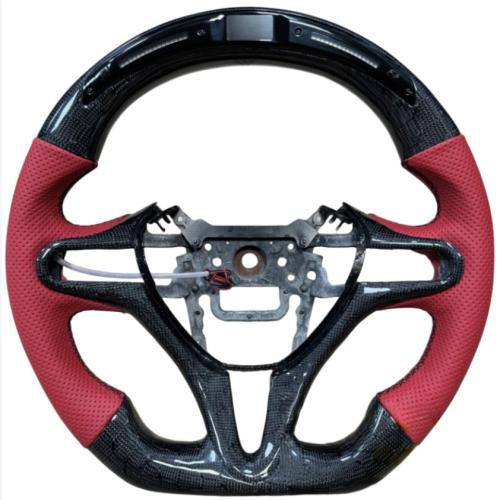 LED Carbon Fiber Steering Wheel fit For Honda 8thgen Civic Si 2006-2011 W/Trim