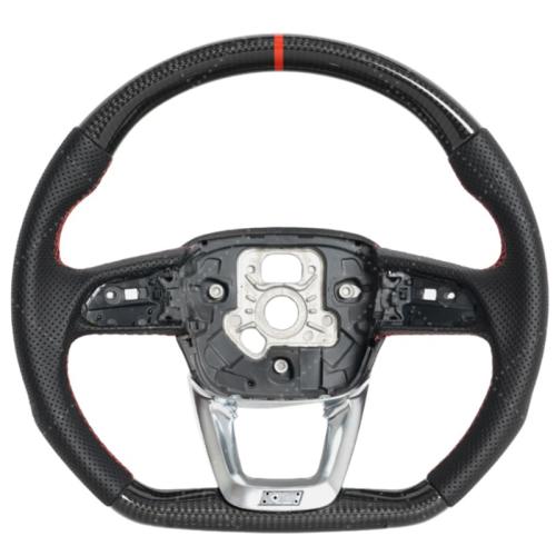 Carbon Fiber Sport Steering Wheel For Audi SQ5 SQ7 Q3 Q8 RSQ8 18-24 with CF Trim