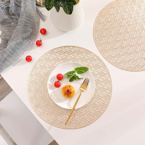 PVC thermostability & Waterproof & Multifunction Table Mat hollow Solid PC