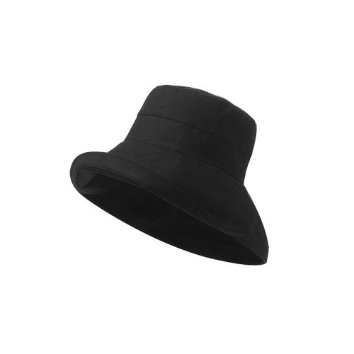 Cotton Linen foldable Bucket Hat sun protection Solid : PC