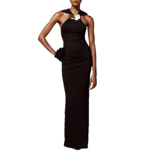 Cotton Sheath & High Waist Long Evening Dress PC