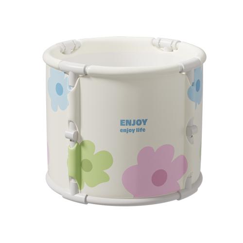 Tissu imperméable à l’eau & Pvc Baignoire pliante Imprimé forme de fleur pièce