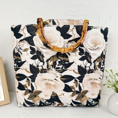 Canvas Tote Bag Handbag large capacity Polyester floral PC