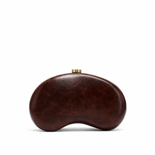 PU Leather hard-surface Clutch Bag with chain Cotton Solid PC