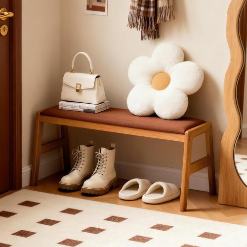 Moso Bamboo & telas de oliester & Esponja Taburete, trozo