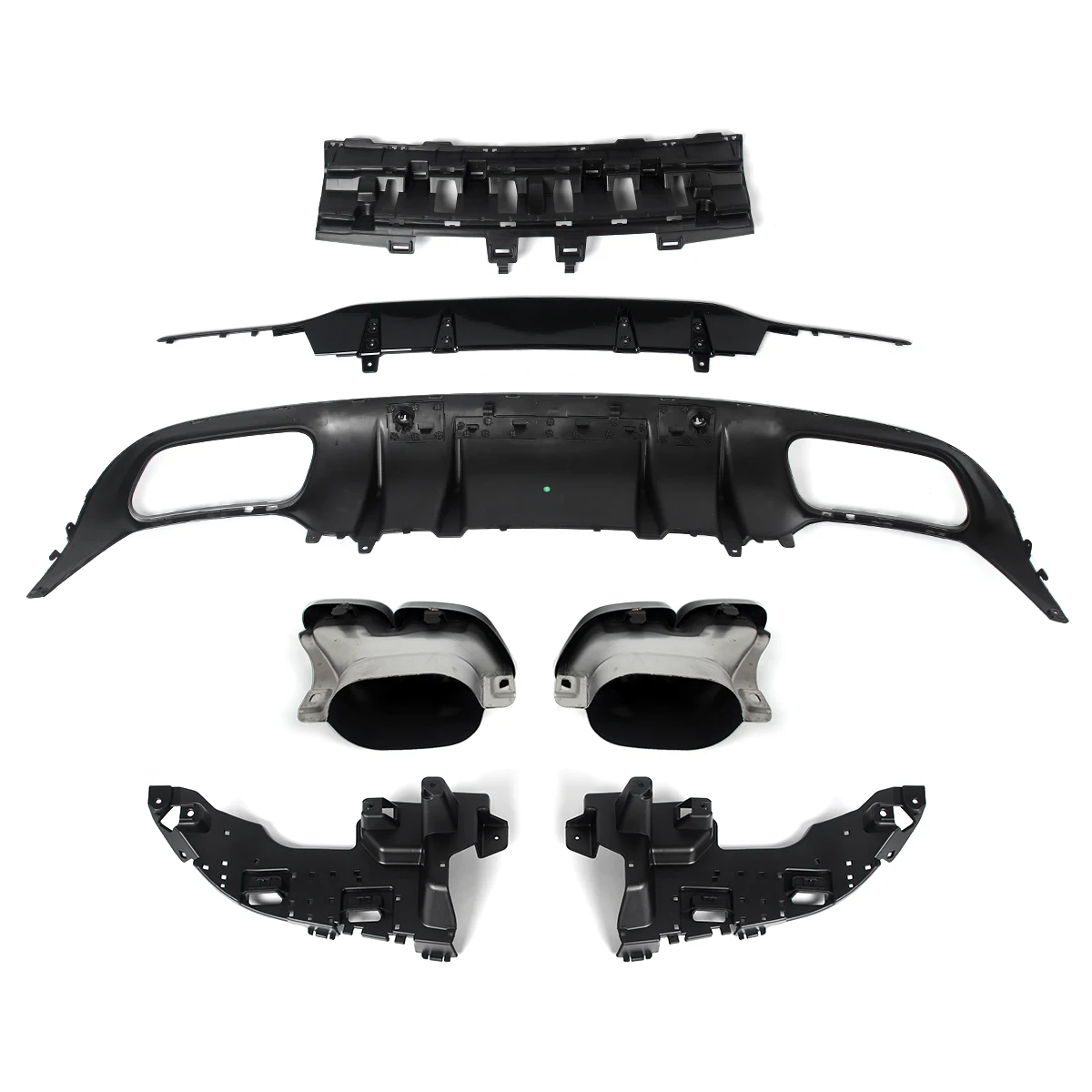 Rear Diffuser with Exhaust Tips for Mercedes Benz C Class C205 A205 Coupe 2015-2018