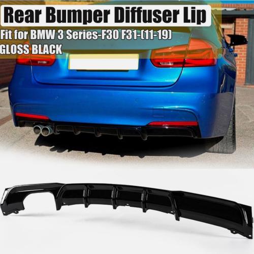 FOR BMW 3 SERIES F30 F31 REAR BUMPER DIFFUSER M SPORT M PERFORMANCE GLOSS BLACK