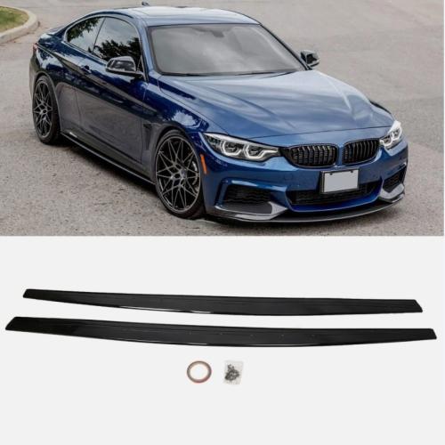 For BMW F32 F33 F36 4 Series M Sport 2014-2020 Glossy Black Side Skirt Extension