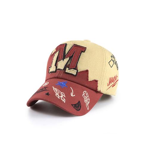 Katoen Flatcap Flatcap Embroider meer kleuren naar keuze stuk