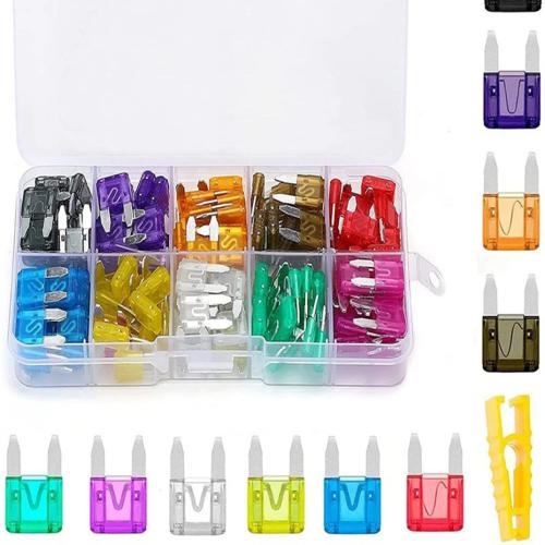 120PCS 2A-35A small size car fuse 10 specifications igniter headlight air conditioning fuse