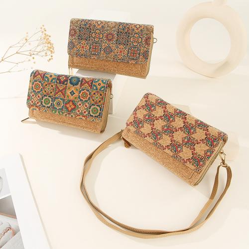Wooden Multifunction Cell Phone Bag portable PU Leather PC