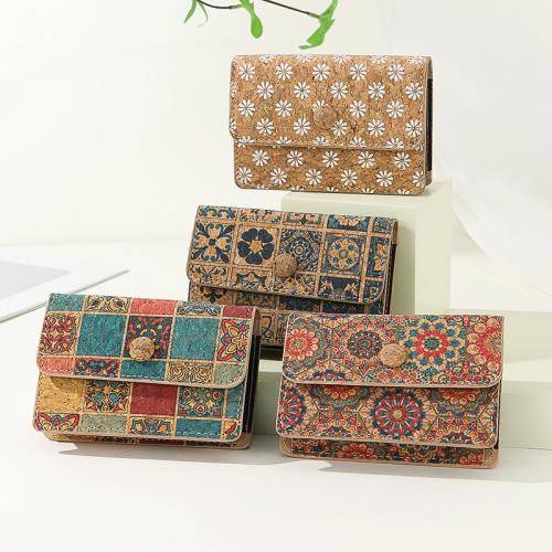Wooden Multifunction Card Bag Multi Card Organizer & large capacity & portable PU Leather PC