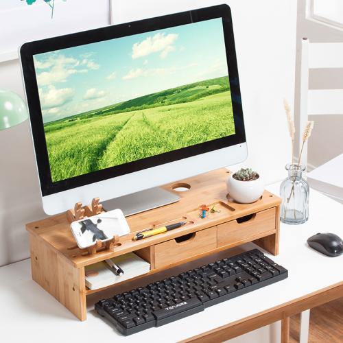 Moso Bamboo & Solid Wood Multifunction Laptop Stand PC