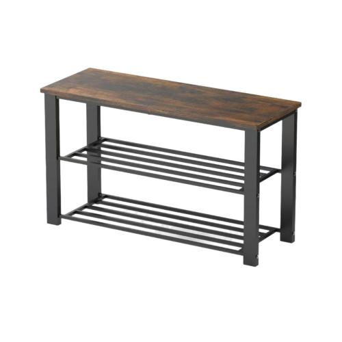 Metal & Wooden triple layer Shoes Rack Organizer hollow PC