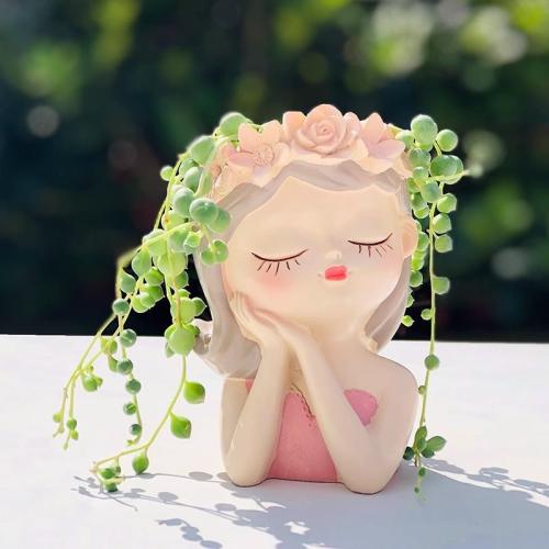 Resin Flower Pot Cute character pattern PC