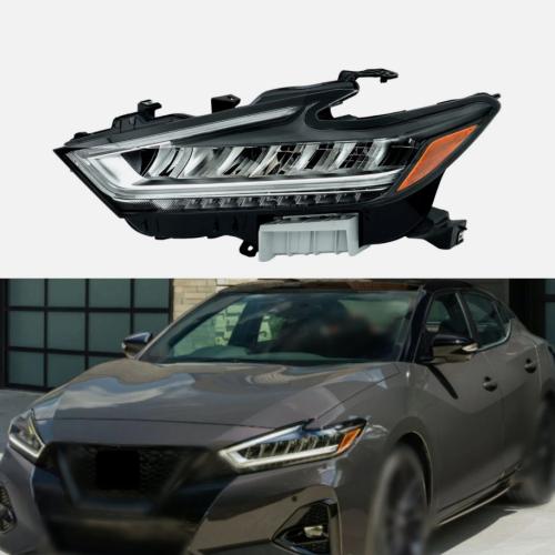 Driver Left Side For 2019 2020 2021 Nissan Maxima LED Headlights Chrome Housing