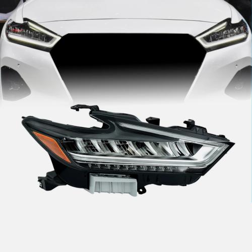 For Nissan Maxima 2019-2021 Chrome Housing Right LED Headlight Assembly Headlamp