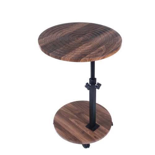 Medium Density Fiberboard & Stahlrohr Beistelltisch, Braun, Stück
