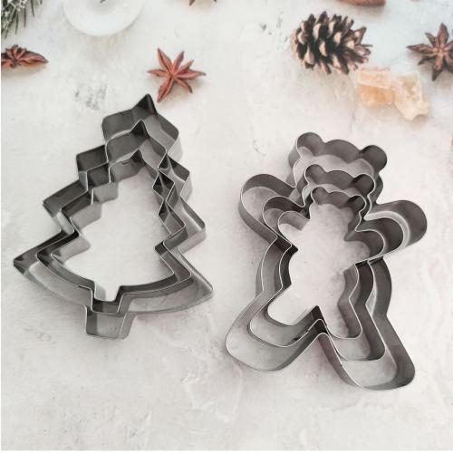 430 Stainless Steel DIY Biscuit Molds three piece Set