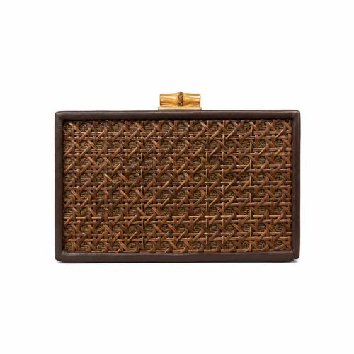 PU Leder Clutch Bag, Braun,  Stück