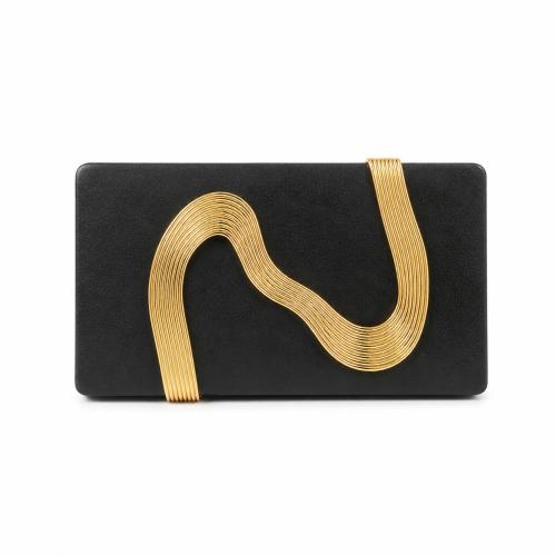 PU Leder Clutch Bag, Schwarz,  Stück