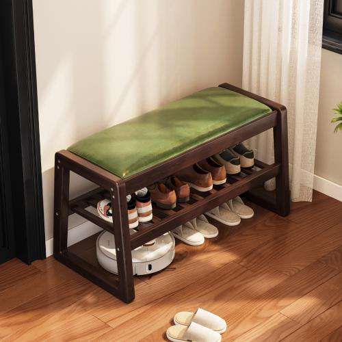 Moso Bambus & PU Leder Storage Stool, Schwamm, Stück