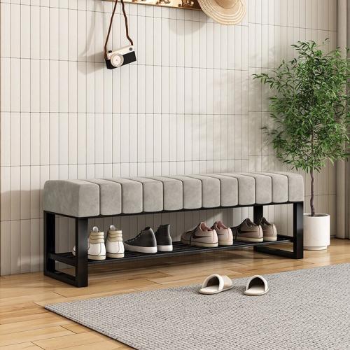 Flannelette & PU Leder Storage Stool, Schwamm & Eisen, mehr Farben zur Auswahl, Stück