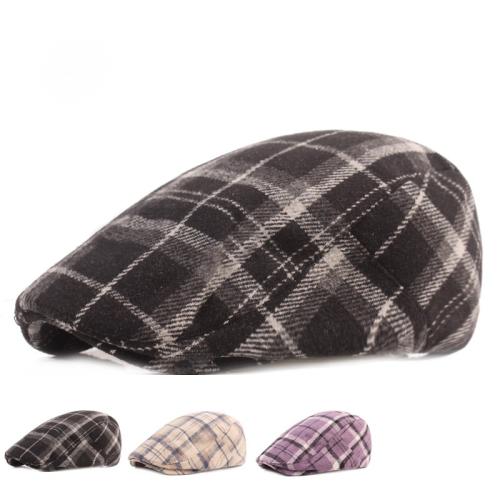 Baumwolle Berets, Plaid, mehr Farben zur Auswahl, Stück