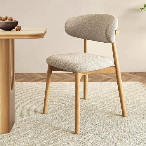 Holz & Baumwollstoff Casual House Stuhl, Schwamm, Solide, mehr Farben zur Auswahl, Stück