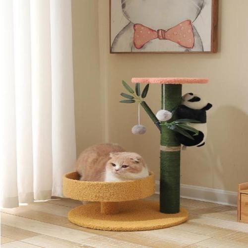 Hennep touw Kat klimmen frame Suede Groene stuk