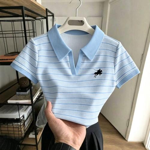 Poliestere Frauen Kurzarm T-Shirts Stampato più colori per la scelta kus
